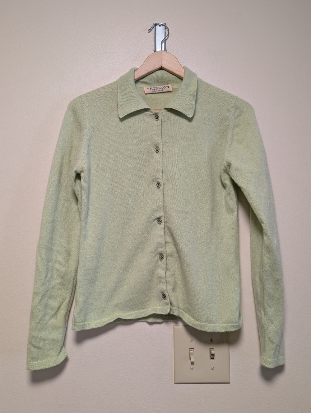 Trillion Palm Beach Cashmere Cardigan XS Mint Green Scotland